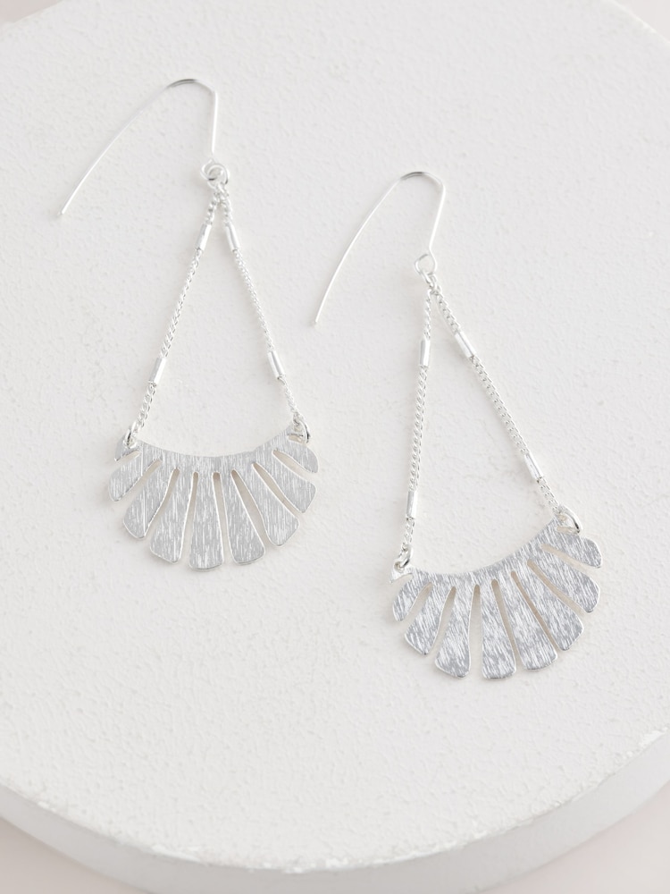 Silver Tone Drop Earrings - Image 2 of 4