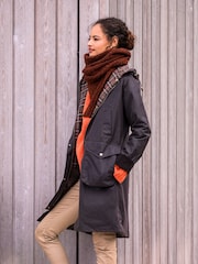 Celtic & Co. Waxed Cotton Brown Overcoat - Image 1 of 7