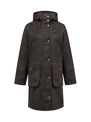 Celtic & Co. Waxed Cotton Brown Overcoat - Image 2 of 7