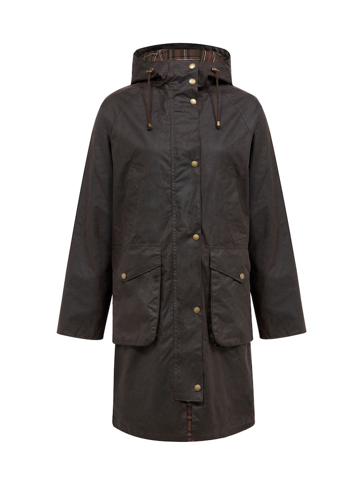 Celtic & Co. Waxed Cotton Brown Overcoat - Image 2 of 7