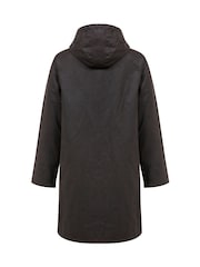 Celtic & Co. Waxed Cotton Brown Overcoat - Image 3 of 7