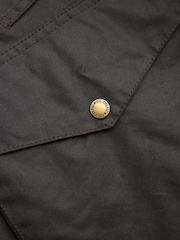 Celtic & Co. Waxed Cotton Brown Overcoat - Image 6 of 7