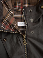 Celtic & Co. Waxed Cotton Brown Overcoat - Image 7 of 7