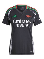 adidas Black Womens Arsenal Away 2024-25 Shirt With Rice 41 Printing - Image 2 of 3