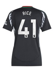 adidas Black Womens Arsenal Away 2024-25 Shirt With Rice 41 Printing - Image 3 of 3