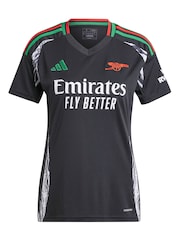 adidas Black Odegaard - 8 Womens Arsenal Away 2024-25 Shirt With Odegaard 8 Printing - Image 2 of 3