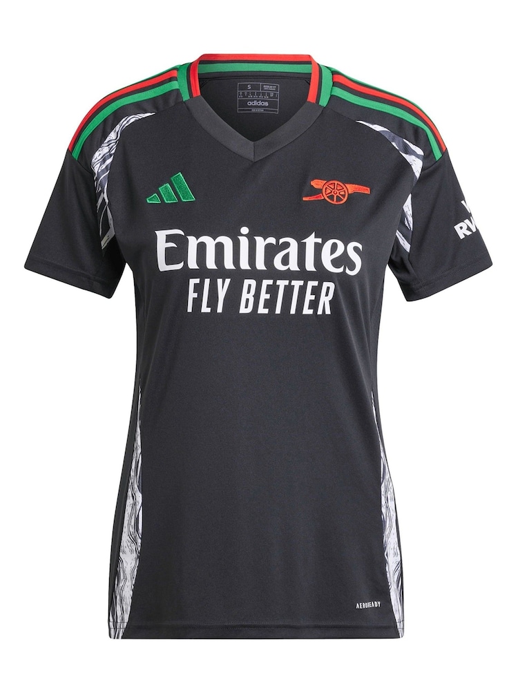 adidas Black Odegaard - 8 Womens Arsenal Away 2024-25 Shirt With Odegaard 8 Printing - Image 2 of 3