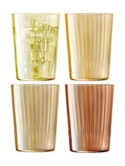 LSA International Set of 4 Amber and Orange Gems Tumblers 560ml Assorted - Image 2 of 5