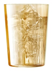 LSA International Set of 4 Amber and Orange Gems Tumblers 560ml Assorted - Image 3 of 5