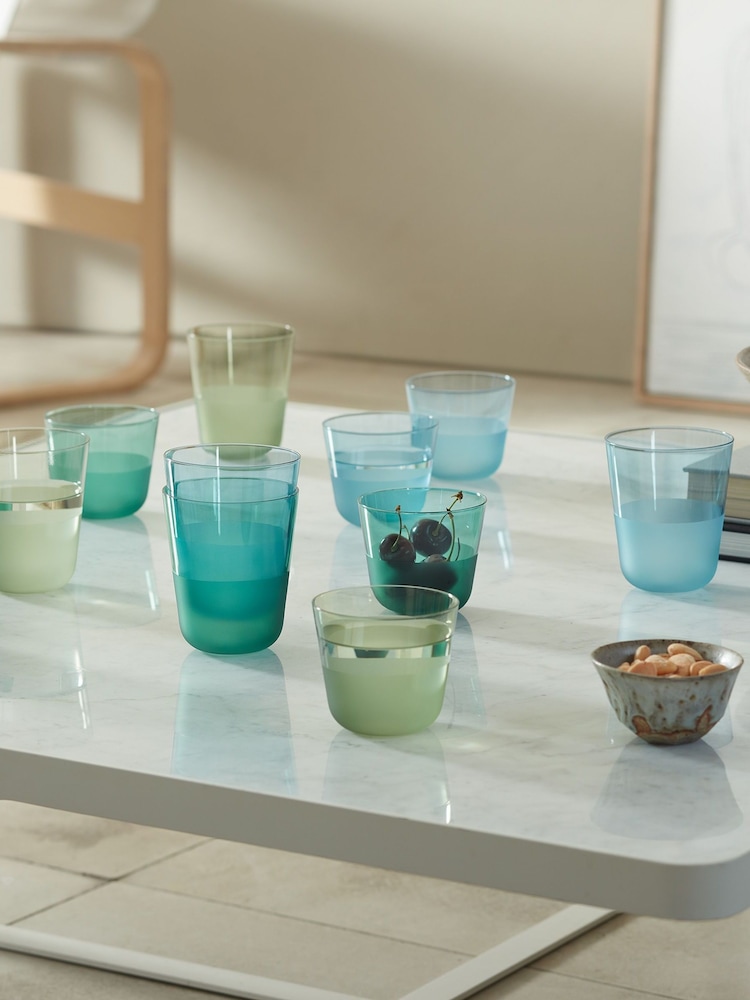 LSA International Set of 2 Mossset Arc Contrast Tumblers 380ml - Image 1 of 4 LSA International Set of 2 Mossset Arc Contrast Tumblers 380ml - Image 1 of 4
