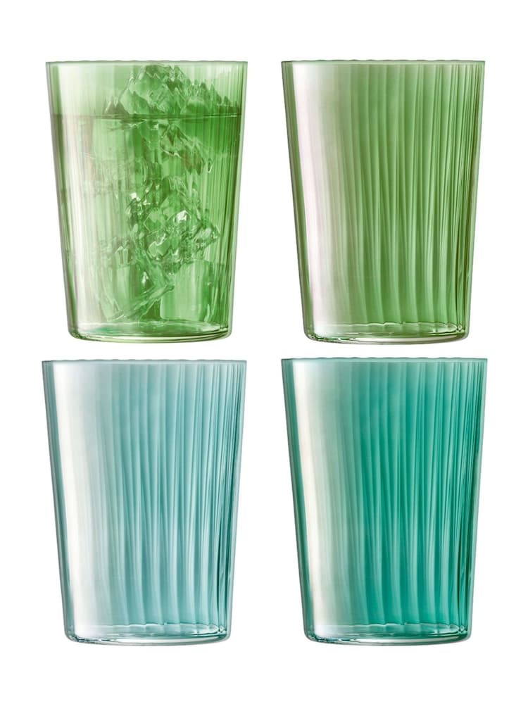LSA International Set of 4 Jade Gems Tumblers 560ml Assorted - Image 2 of 4