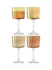 LSA International Amber/Orange Gems Assorted Set of 250ml Wine Glasses - Image 2 of 6