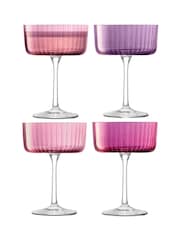 LSA International Garnet Gems Assorted Set of 230ml Champagne Cocktail Glasses - Image 2 of 6