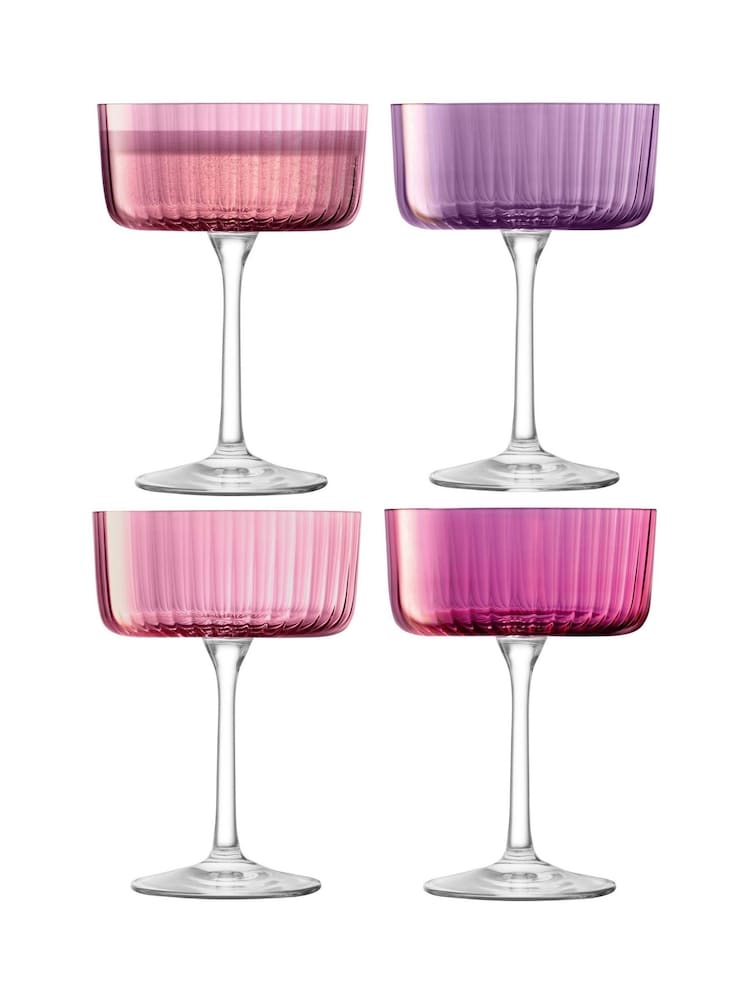 LSA International Garnet Gems Assorted Set of 230ml Champagne Cocktail Glasses - Image 2 of 6 LSA International Garnet Gems Assorted Set of 230ml Champagne Cocktail Glasses - Image 2 of 6