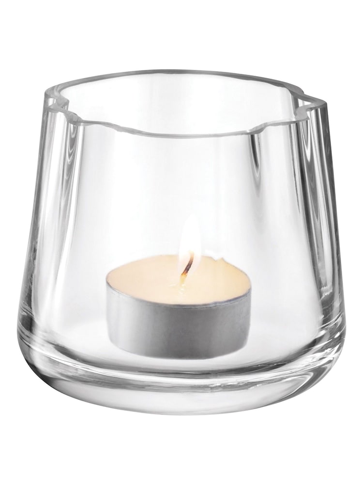 LSA International Clear Lagoon Tealight Holder H8cm - Image 2 of 3
