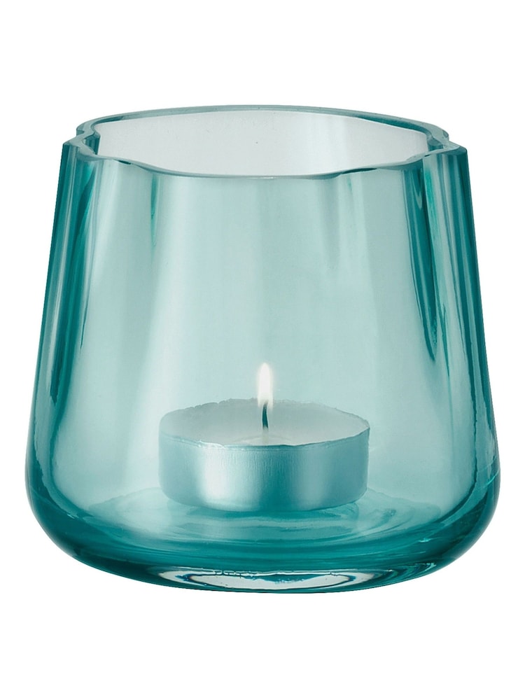 LSA International Sea Green Lagoon Tealight Holder H8cm - Image 2 of 3