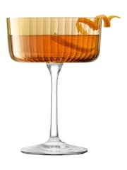 LSA International Amber and Orange Gems Assorted Set of 230ml Champagne Cocktail Glasses - Image 3 of 6