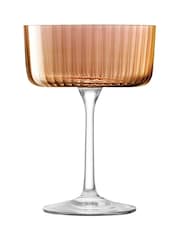 LSA International Amber and Orange Gems Assorted Set of 230ml Champagne Cocktail Glasses - Image 6 of 6