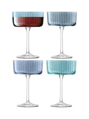 LSA International Sapphire Gems Assorted Set of 230ml Champagne Cocktail Glasses - Image 2 of 5