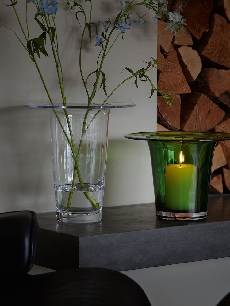 LSA International Clear Victoria Lantern Vase H26cm - Image 1 of 4