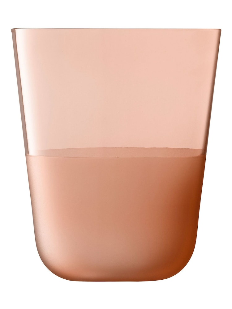 LSA International Set of 2 Coral Arc Contrast Tumblers 380ml - Image 4 of 4 LSA International Set of 2 Coral Arc Contrast Tumblers 380ml - Image 4 of 4