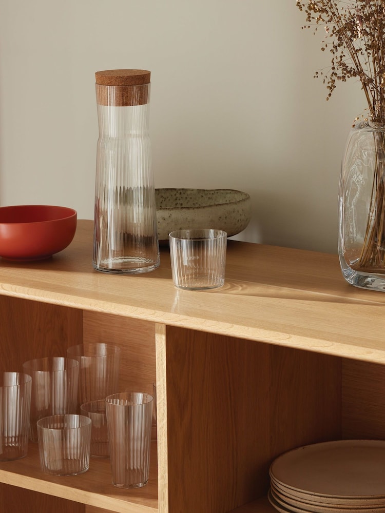 LSA International Gio Line Carafe and Cork Stopper 1.35L - صورة 1 من 3 LSA International Gio Line Carafe and Cork Stopper 1.35L - صورة 1 من 3
