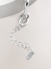 Silver Tone Chunky T-Bar Bracelet - Image 7 of 7