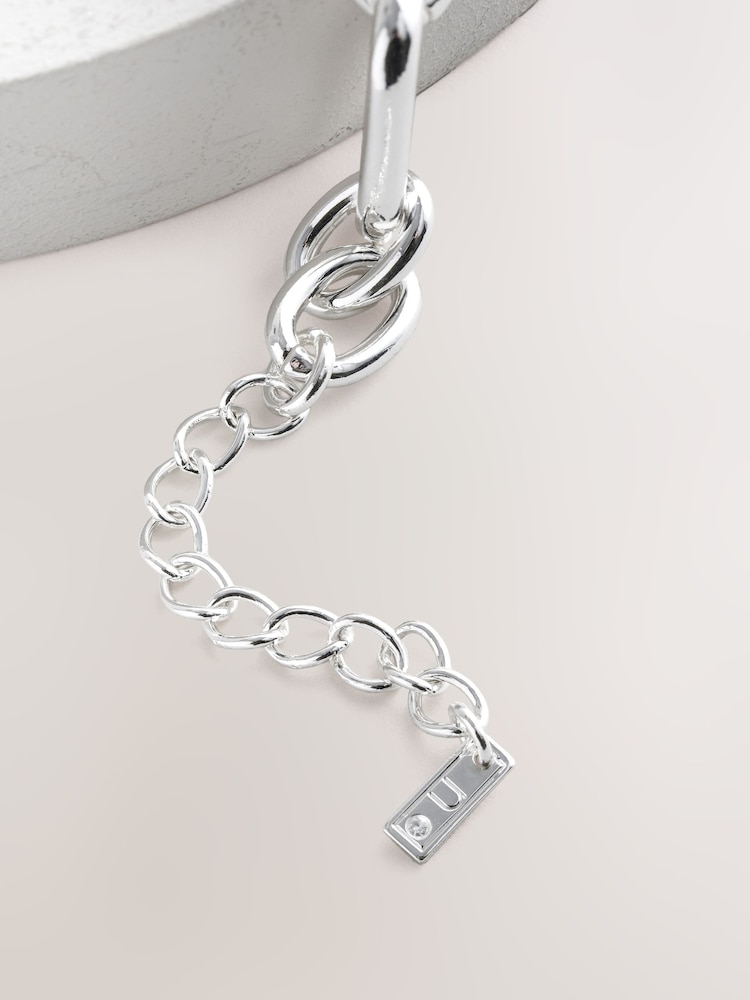 Silver Tone Chunky T-Bar Bracelet - Image 7 of 7