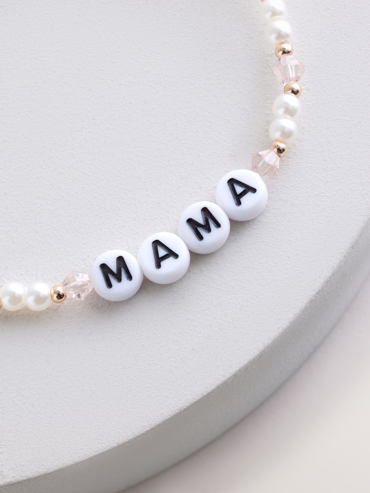 Rosa - Beaded Stretch Mama Bracelet - Imagen 2 de 3