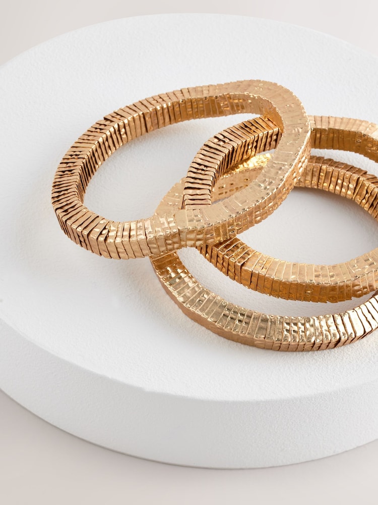 Gold Tone Stretch Bracelet - Image 2 of 3