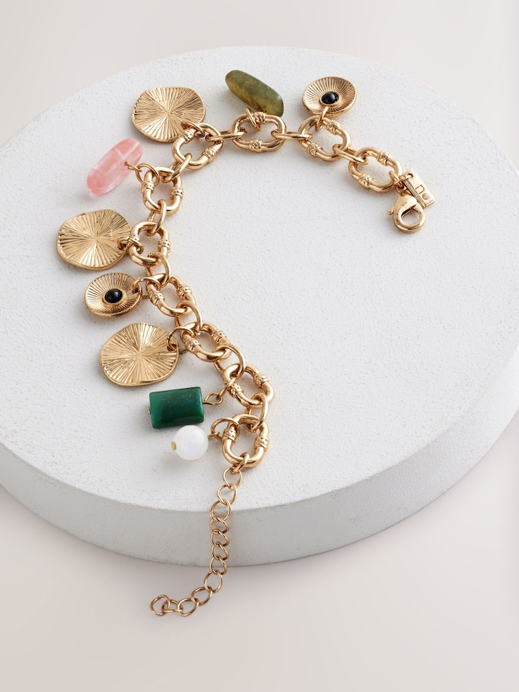 Gold Tone Charm Bracelet - Image 1 of 6