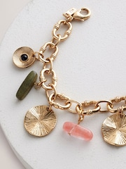 Gold Tone Charm Bracelet - Image 2 of 6