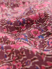Purple/Pink Ditsy Floral Strappy Drop Waist Tiered Maxi Dress - Image 8 of 9