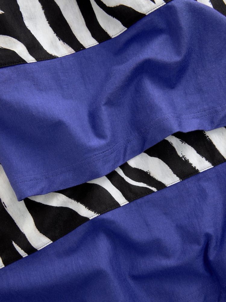 Ecru Zebra Sleeveless Wide Leg 100% Cotton Jumpsuit - Image 7 of 8