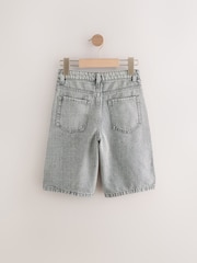 Grey Long Line Jort Denim Shorts (3-16yrs) - Image 2 of 4