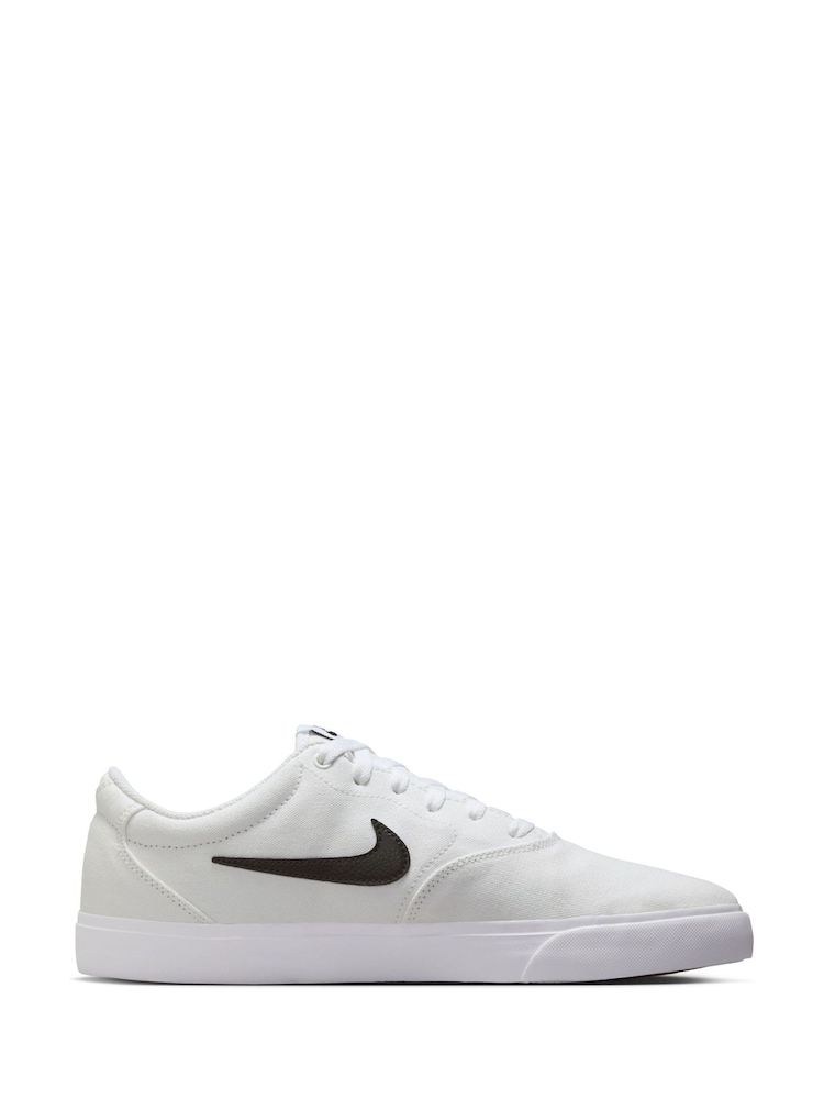 Nike White Charge Canvas Low Trainers - Image 1 of 8