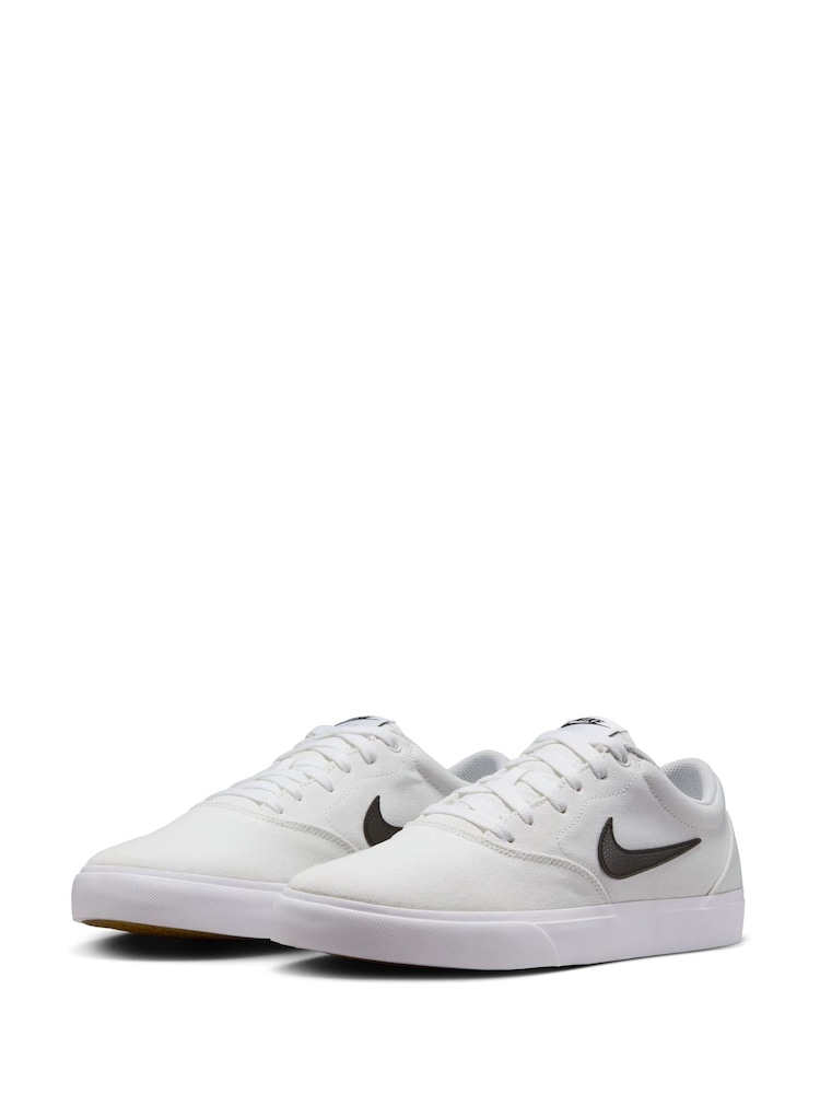 Nike White Charge Canvas Low Trainers - Image 3 of 8