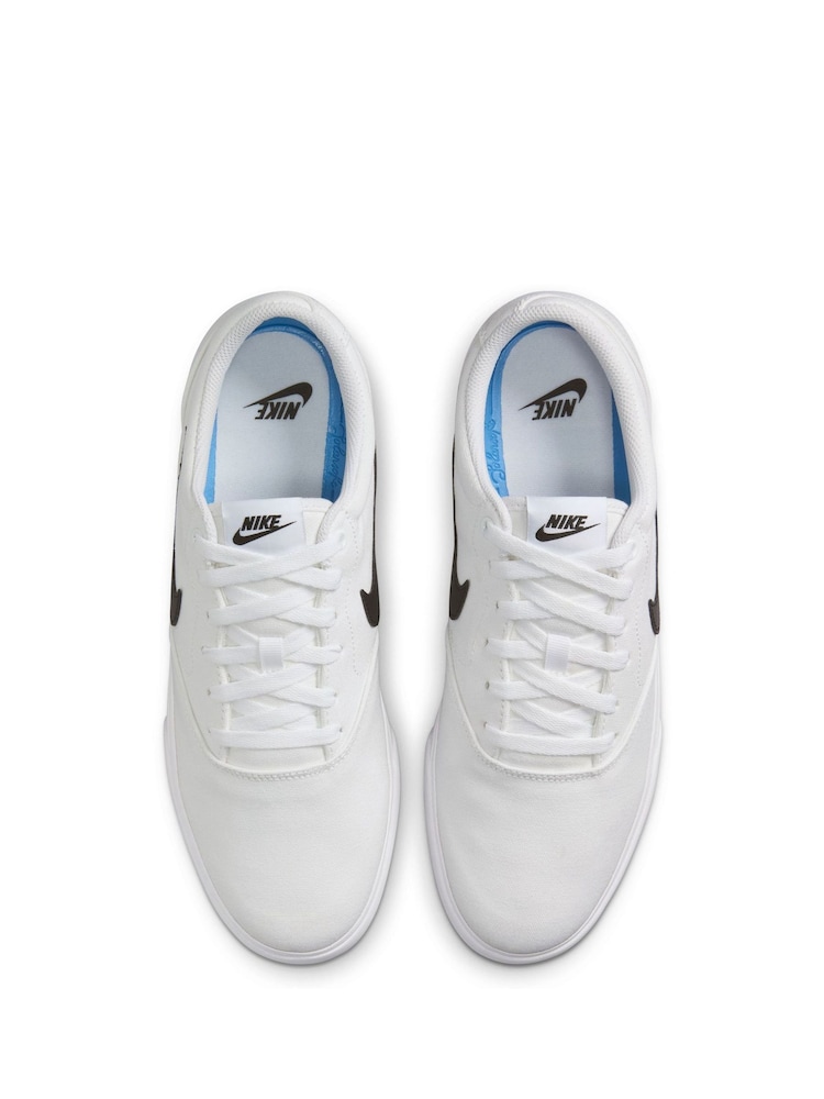 Nike White Charge Canvas Low Trainers - Image 5 of 8