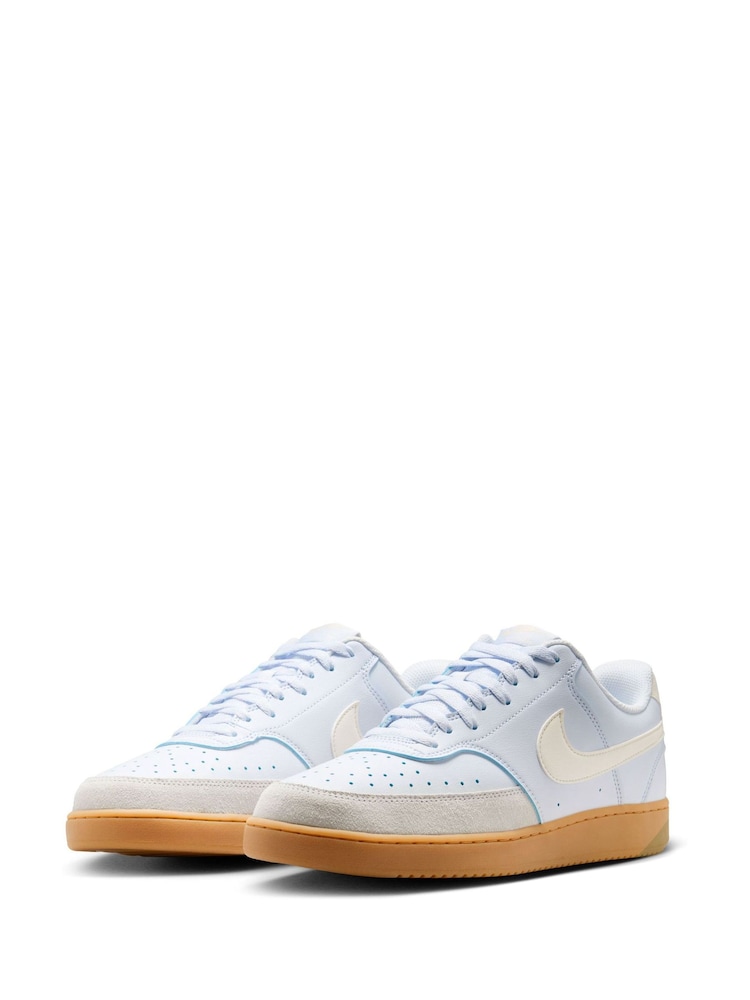 Nike Blue Court Vision Low Trainers - Image 3 of 8