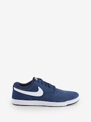 Темно-синий с белым - Низкие замшевые кроссовки Nike Fokus - Image 1 of 1