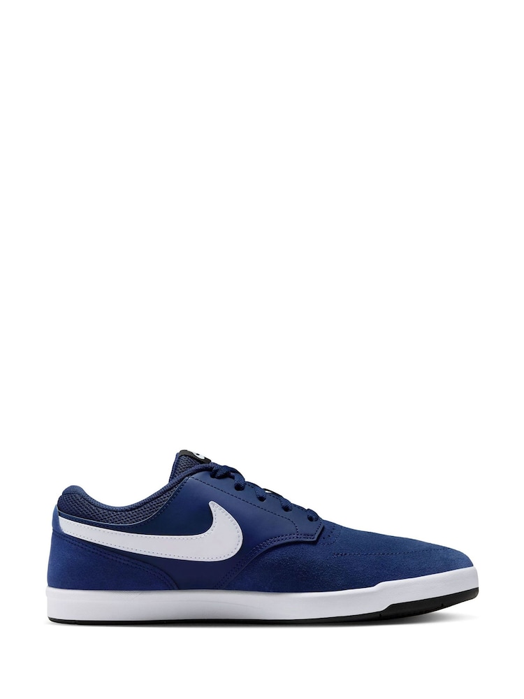 Nike Navy White Fokus Low Suede Trainers - Image 1 of 8 Nike Navy White Fokus Low Suede Trainers - Image 1 of 8