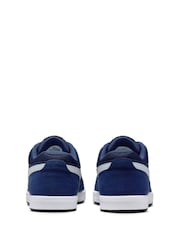 Azul marino y blanco - Nike Fokus Bajo Suede Trainers - Imagen 2 de 8