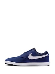 Azul marino y blanco - Nike Fokus Bajo Suede Trainers - Imagen 5 de 8