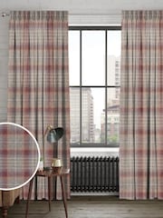 Red Cranford Check Made to Measure Curtains - Image 1 of 9