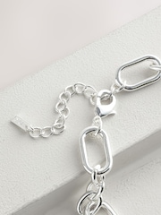 Silver Tone Chunky T-Bar Necklace - Image 8 of 8