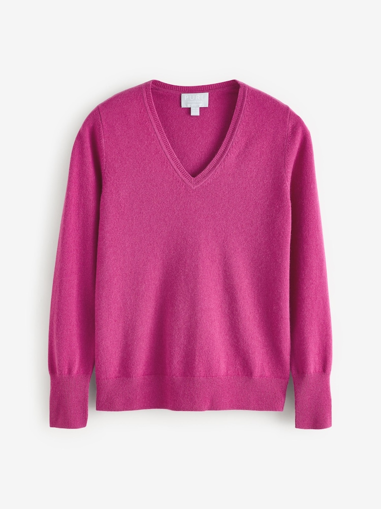 Pure Collection Cashmere V Neck Sweater - Image 4 of 4