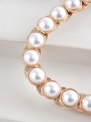 White Pearl Effect Statement Necklace - Image 5 of 5