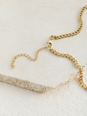 Gold Tone Stainless Steel T-Bar Necklace - Image 5 of 7