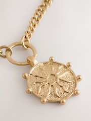 Gold Tone Coin Layer Necklace - Image 5 of 6