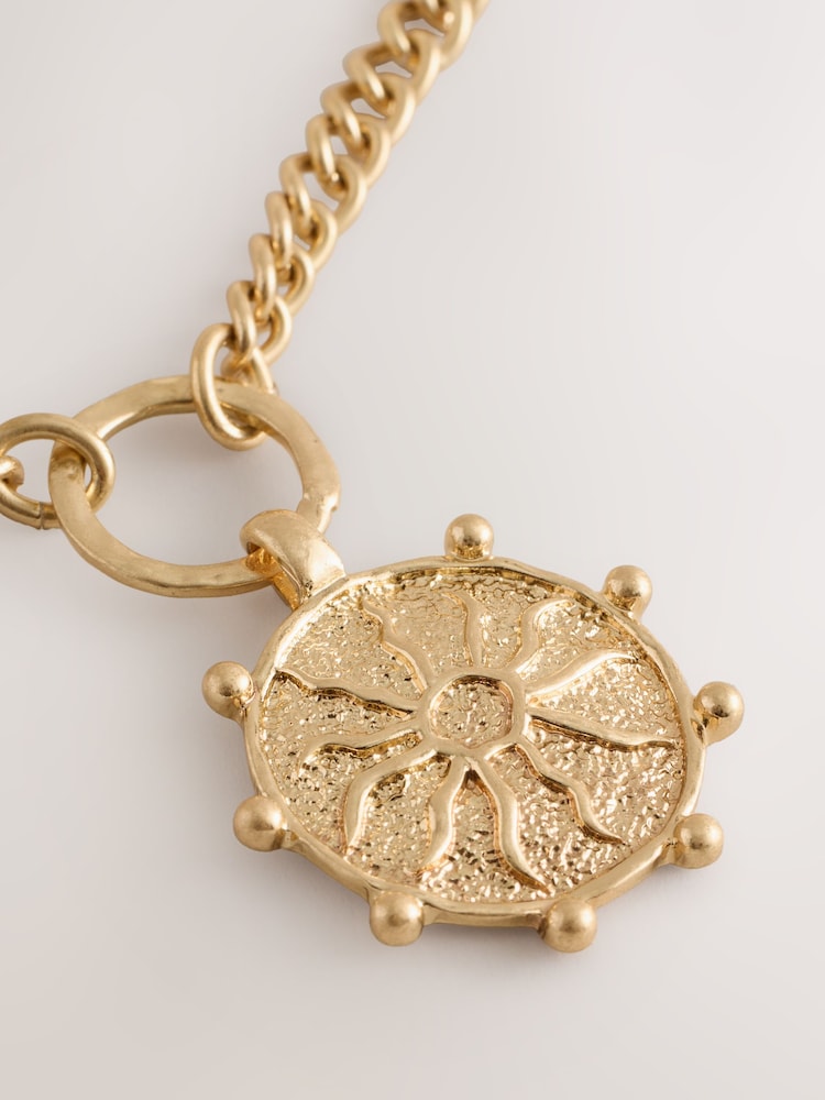 Gold Tone Coin Layer Necklace - Image 5 of 6